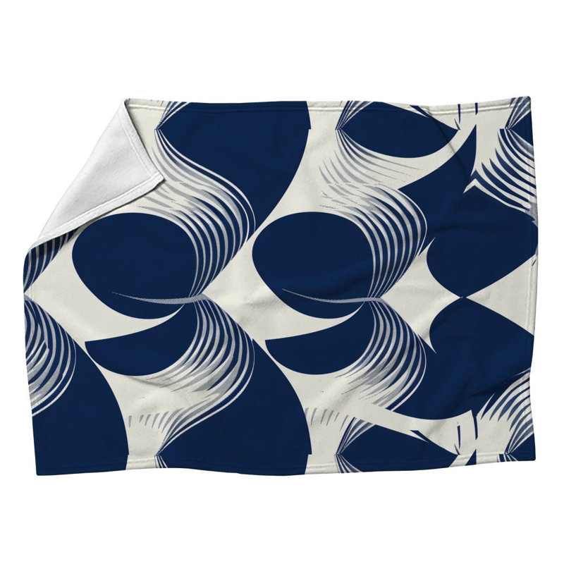 Jeté en molleton Trendy Floral Plush Wavy, L 60 po x L 80 po