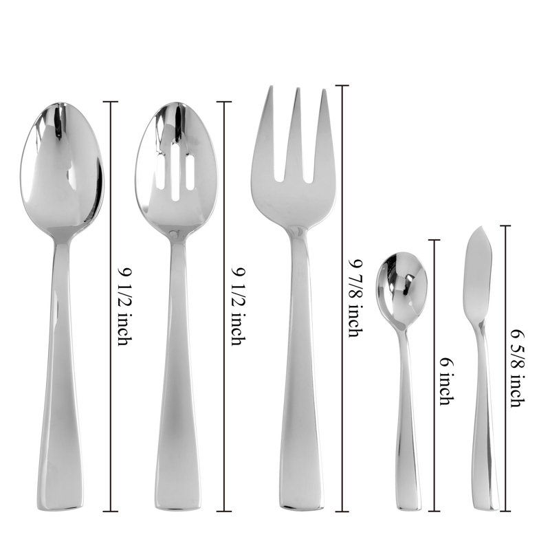Mickyle 5 Piece Stainless Steel Hostess Set