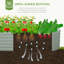 Lit de jardin surélevé galvanisé, jardinière pour légumes, fleurs et herbes-2058857551