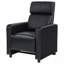 Fauteuil inclinable rembourré noir