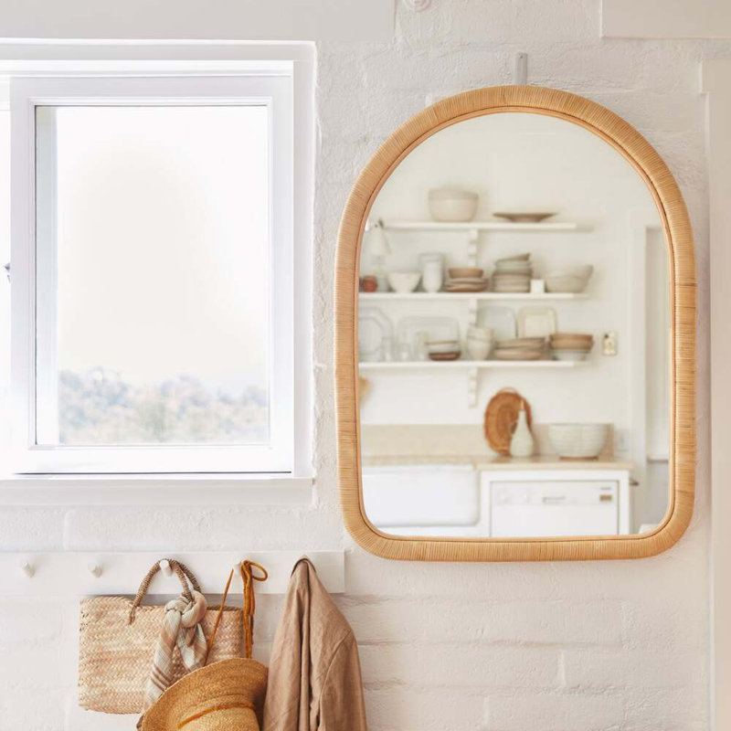 Paloma Flat Rattan Wall Mirror