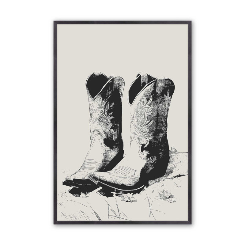 Western Western, H 37,25 po x l 25,25 po, Zinc patiné