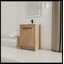 Meuble-lavabo autoportant 24 po avec lavabo en céramique blanche et 2 portes d'armoire à fermeture en douceur