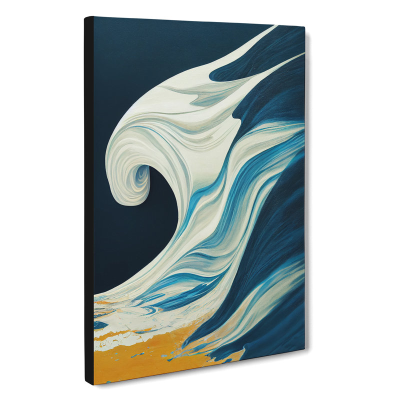 XV1022-4278X Sublime Ocean Wave Abstract - Print, No Matte, 50cm H x 35cm W x 3cm D, Wrapped Canvas