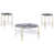 3 pièces: table basse, 2 tables de bout