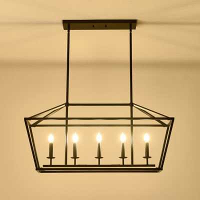 Modern Matte Black 5- , Style Pendant For Dining Room, Bedroom, Living Hallway, Conference Room Industrial Linear , Kitchen Island