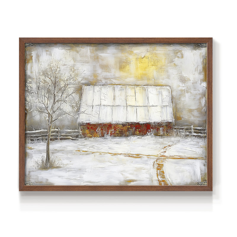 Chirstmas Art-CLXIV -Framed Print - Restickable, H 16 po x l 20 po, Noyer