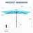 Rectangular Patio Umbrella with Crank (Without base)-212438285