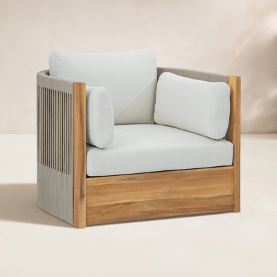 Layton Acacia Swivel Patio Lounge Chair