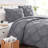 Pinch Pleated, Pintuck Duvet Cover Set with matching shams-227736031-227736027
