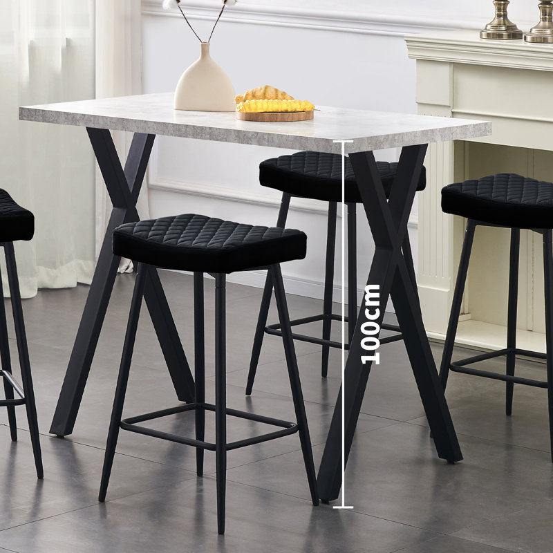 Kanisha 70 Stool, Black