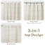 Rideaux en lin naturel occultant 100% Goffredo pour chambre à coucher Double couche Drape Farmhouse-1023578103-1023578050