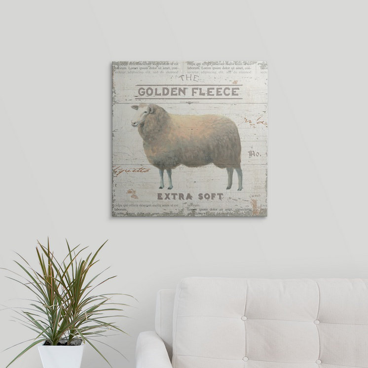 «On the Farm IV» par Hopperton, affiche vintage, H 35 po x l 35 po x P 1,5 po, Toile