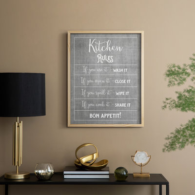 Bon Appetit Framed Print - Solid Wood