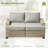 Outdoor All-Weather Wicker Sectional Loveseat Sofa With Cushions-843305539
