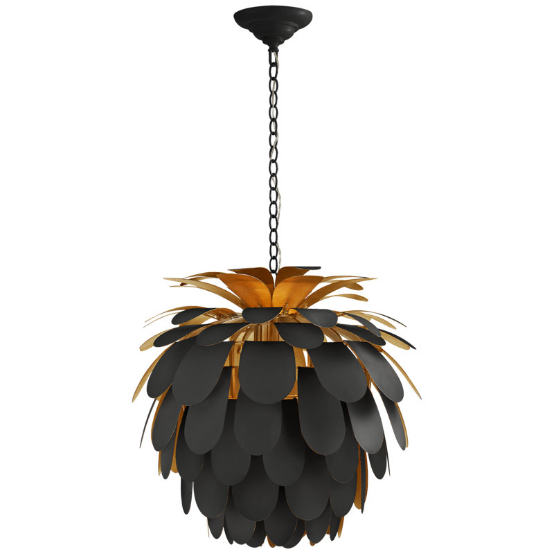 Chapman & Myers Cynara Medium Chandelier, Matte Black