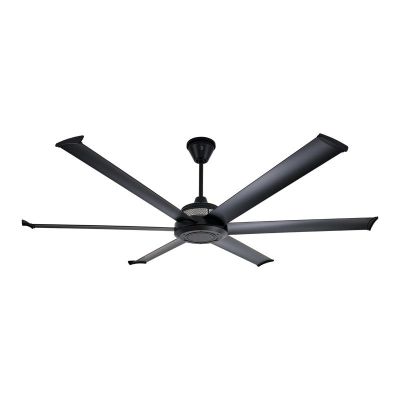 Mammoth Ceiling Fan, Black, No Light, 72" Wide