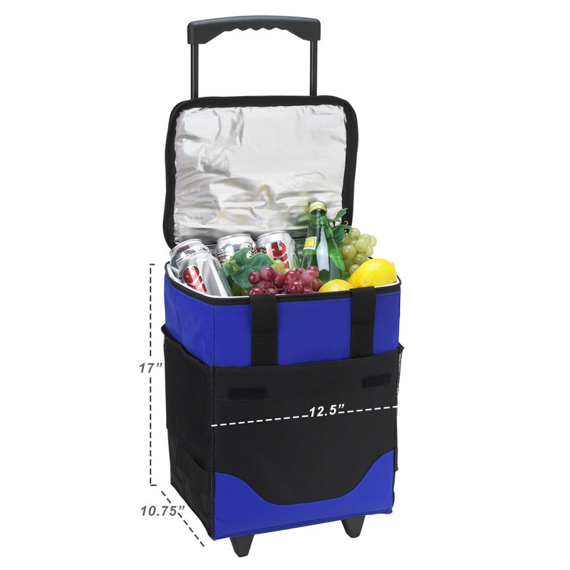 Glacière à roulettes pliable 32 canettes