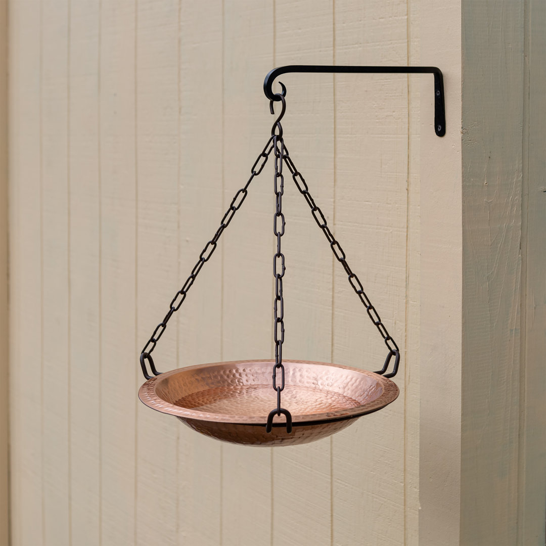 14-in Solid Copper Hanging Birdbath Lark Manor™