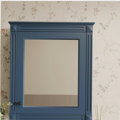 Armoire de rangement de salle de bain murale 24 po x 27 po avec miroir, armoire à pharmacie avec tablette réglable en hauteur, armoire de rangement au-dessus de la toilette