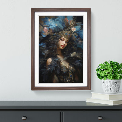 Feather Baroque Art - Framed Print