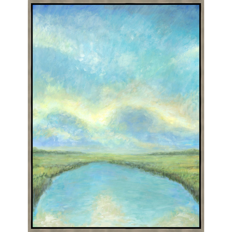 «Autre jour» par Victor Ryan, peinture sur toile à cadre flottant