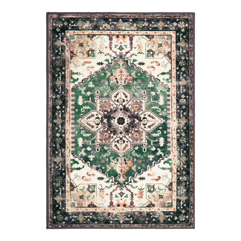 Tapis lavable rétro Vintage Boho, Rectangle 2 pi x 2 pi 11 po