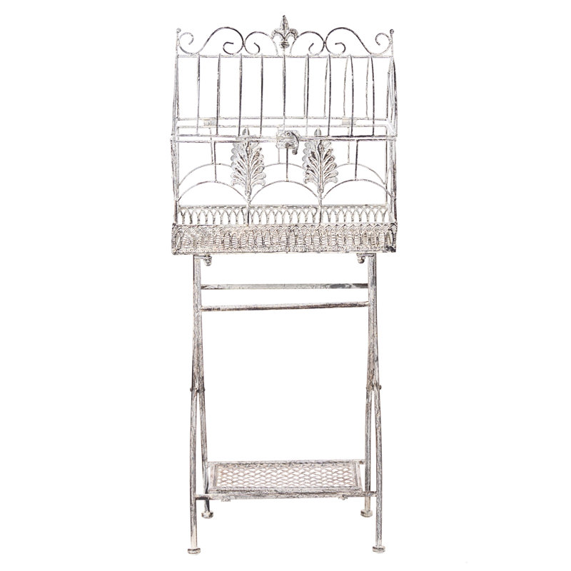 43cm W Iron Shelving Unit, Grey