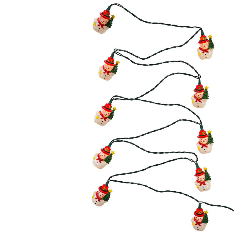 Ensemble de bonhomme de neige 10 lumières avec arbre de Noël intérieur / extérieur Kurt Adler UL, 9 pi