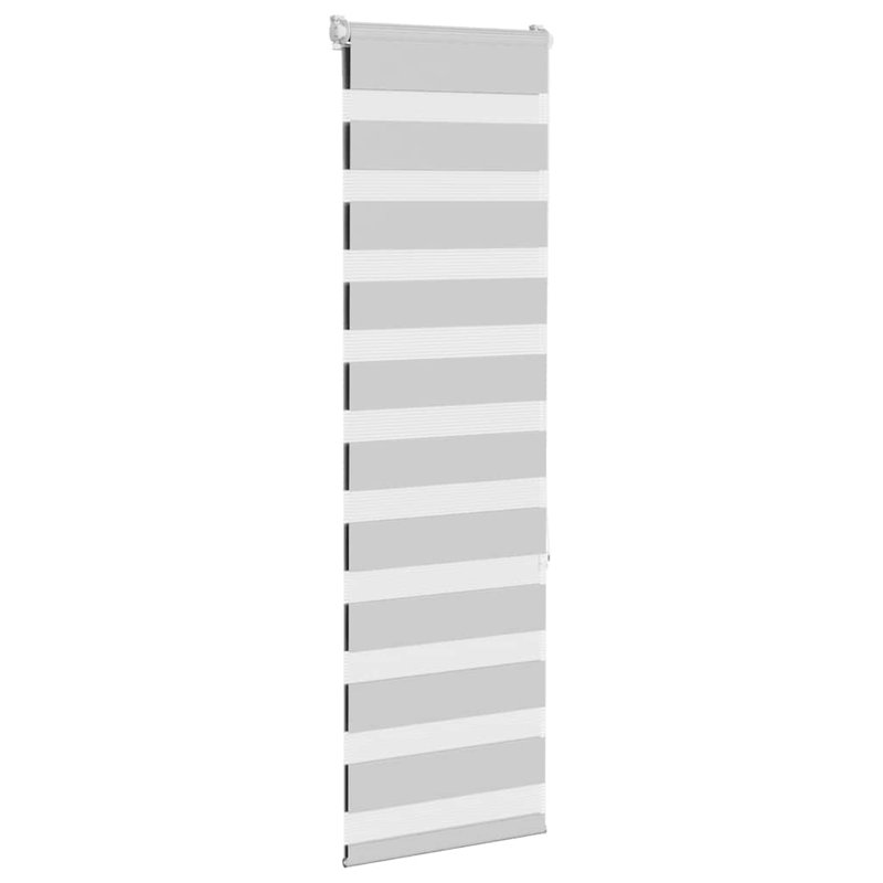 George Oliver Zebra Blind Polyester, 40cmW x 150cmL, Light Grey