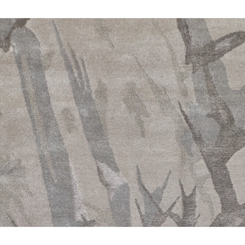 Abstract Area Rug in Gray/Beige/Brown, Rectangle 9' x 12'
