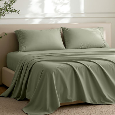 Ensemble de draps en microfibre avec taies d'oreiller