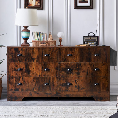 6 Drawer 59.1" W Double Dresser