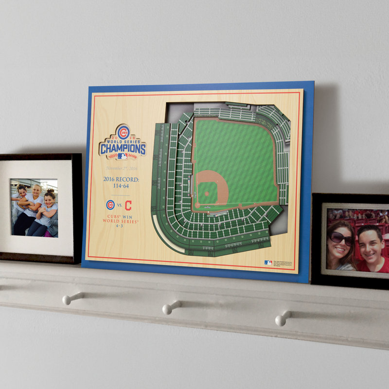 MLB 5-Layer StadiumViews 3D Wall Art, Chicago Cubs World Series 2016 5