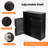 Bamboo Wall Cabinet,wall-mounted Bathroom Storage Cabinet, Black Hanging Medicine Cabinet With Double Doors, Bamboo Storage Organizer For Bathroom,kitchen And Living Room