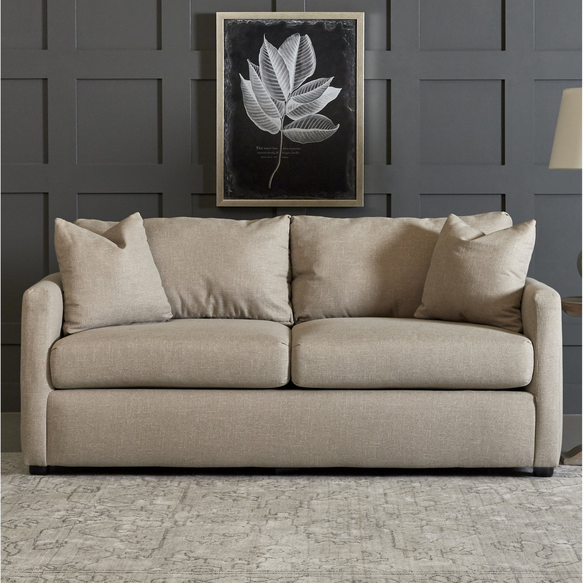 Godwin 75'' Upholstered Sleeper Sofa, Macc Ecru