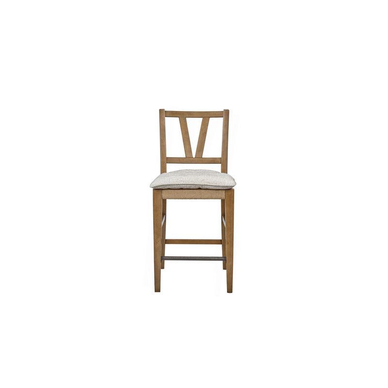 Chaise à hauteur de comptoir à lattes (ensemble de 2)