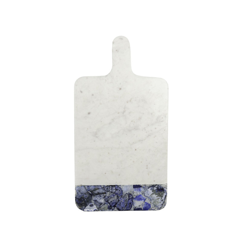 Grand plateau de service Foreside Home & Garden - Agate bleue et marbre