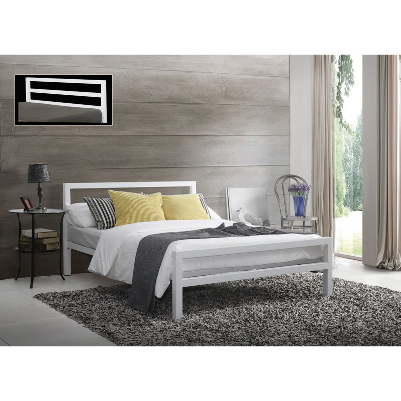 Shakia Open-Frame Bed, Kingsize (5'), White