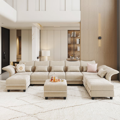 Caralina Upholstered Reclining Sectional Reversible