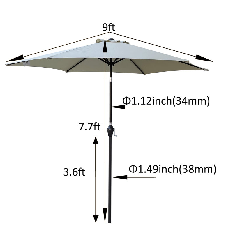 Parasol 9 pi Frozen Dew