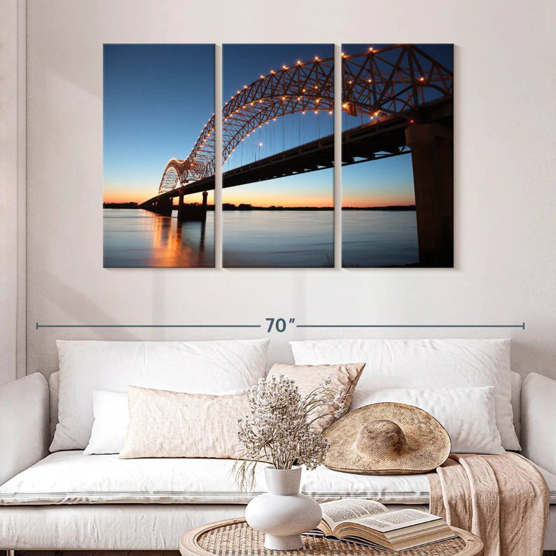 Hernando De Soto Bridge, 32" H x 50" W