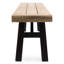 Banc en bois résistant aux intempéries avec un joli design de lattes et de magnifiques panneaux de durabilité