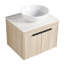 Ensemble de meuble-lavabo moderne 24 po avec lavabo en céramique, meuble-lavabo mural en chêne blanc avec porte à fermeture douce-1017120205-1017120204