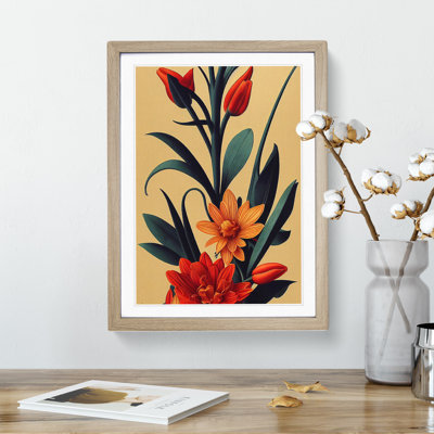 The Passionate Flowers 1 Piece Single Picture Frame Wall Art