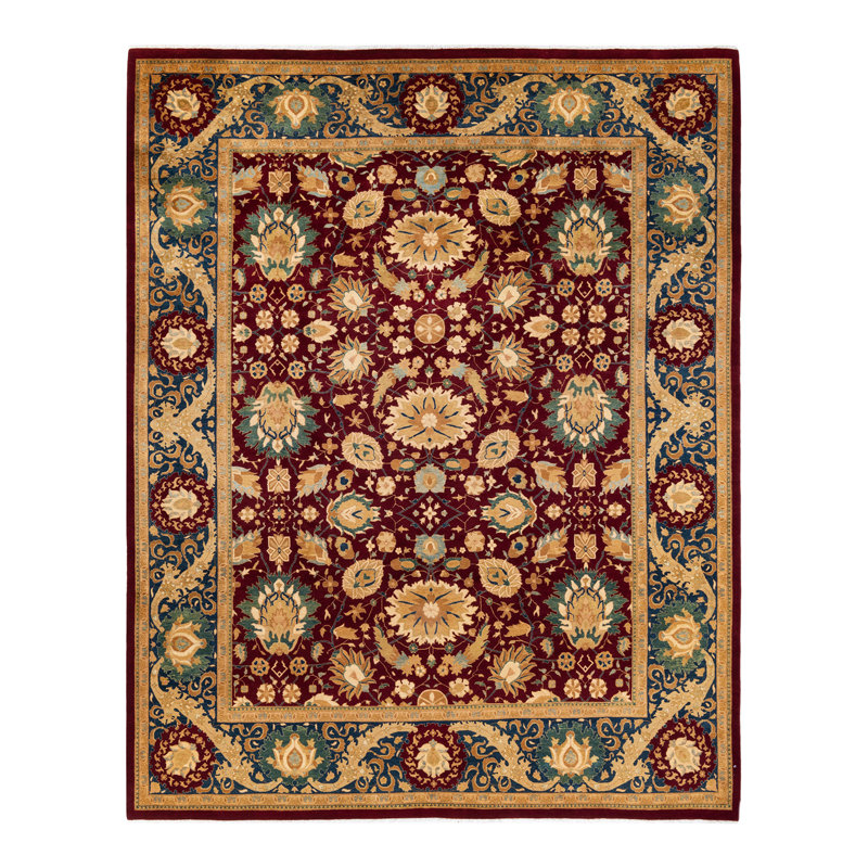 Tapis unique en laine noué à la main 8 pi 2 po x 10 pi nouvel âge Kipley