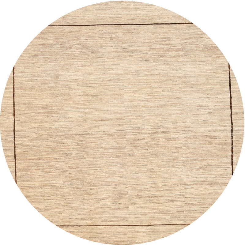 Tapis de zone brun ciel contemporain, Rond 4 pi