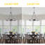 Lustre en forme de bougie 28 pouces en forme de bougie 28 lumières chromées, luminaire suspendu réglable