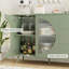 Armoire à vin 47,2 po moderne blanc et or - porte en verre, 3 tiroirs, porte-verres-999570523