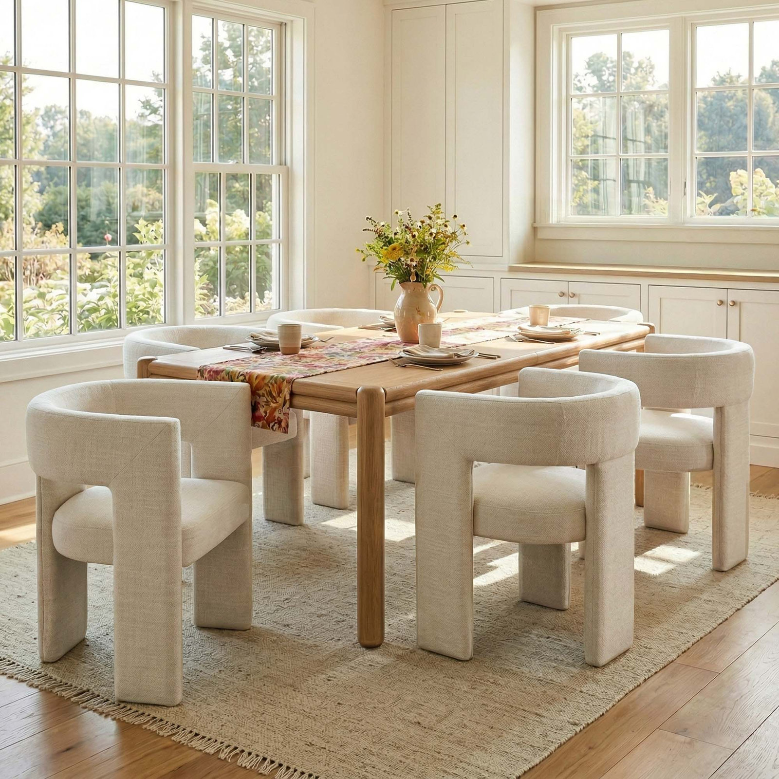 Linen Dining Armchair, Effie